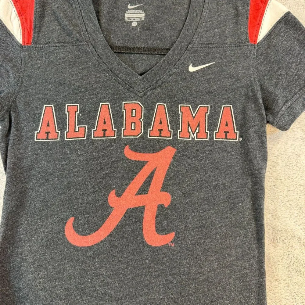 Nike Alabama Crimson Tide Women’s V Neck Shirt Black XS
